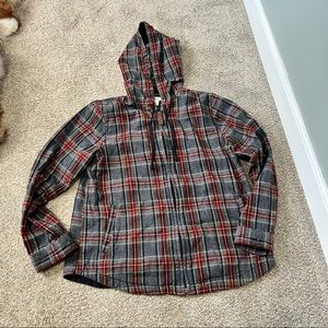 🤎 LL Bean Flannel Zip Up Shirt Jacket